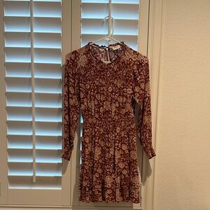 Knox Rose Floral Midi Dress - Red and Cream